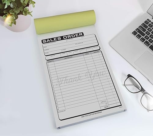 Miniatura 4 de Cosco Libro de formularios de pedidos de ventas con antideslizante, negocios, 5 12 "x 8 12", 2 partes sin carbono, 50 juegos (074013)