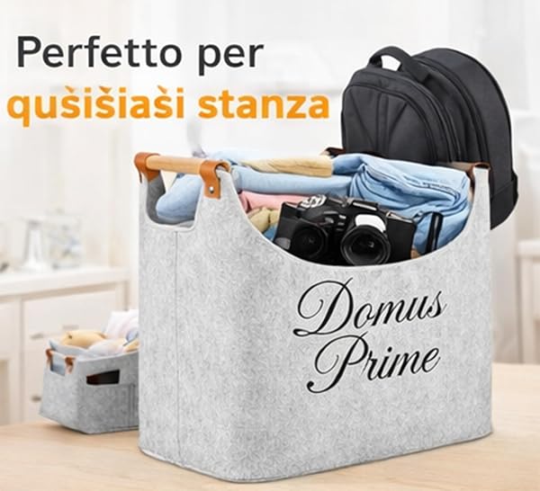 Borsa Portalegna per Camino Pieghevole e salvaspazio Porta Legna per Interni, Cesto in Legno, Può contenere Giornali Vestiti Giocattoli Accessori Camino Dark Grey - 3