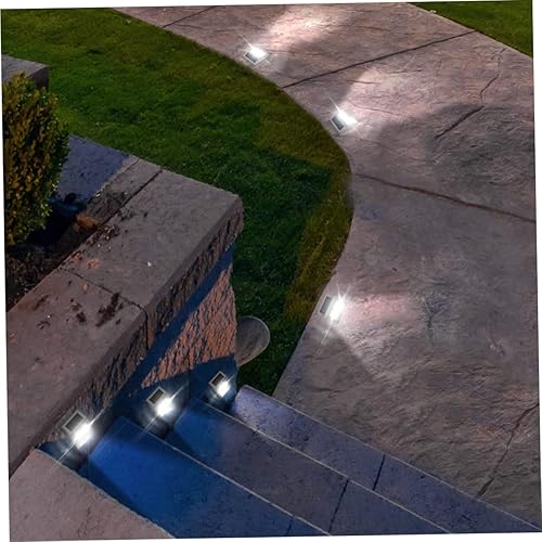 Miniatura 3 de Uonlytech 4pcs 3 Solar Lights for Outside Solar Street Lamp Solar Lights Outdoor Sensor Light Silver Wall Lamp LED Solar Eave Light