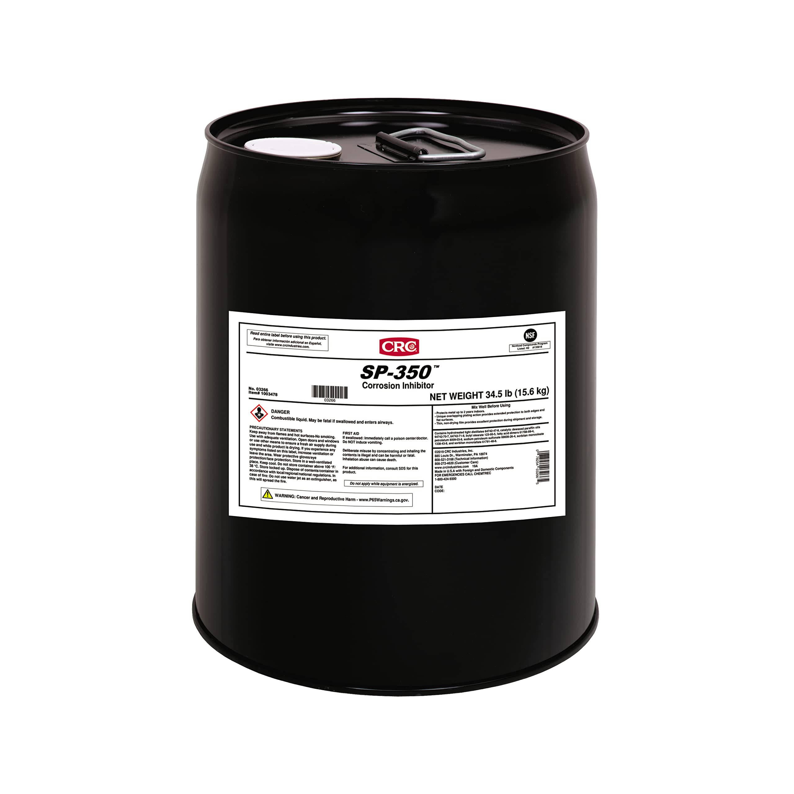 Amazon.com: CRC SP-350 Corrosion Inhibitor 03266 - 5 Gallon, Long