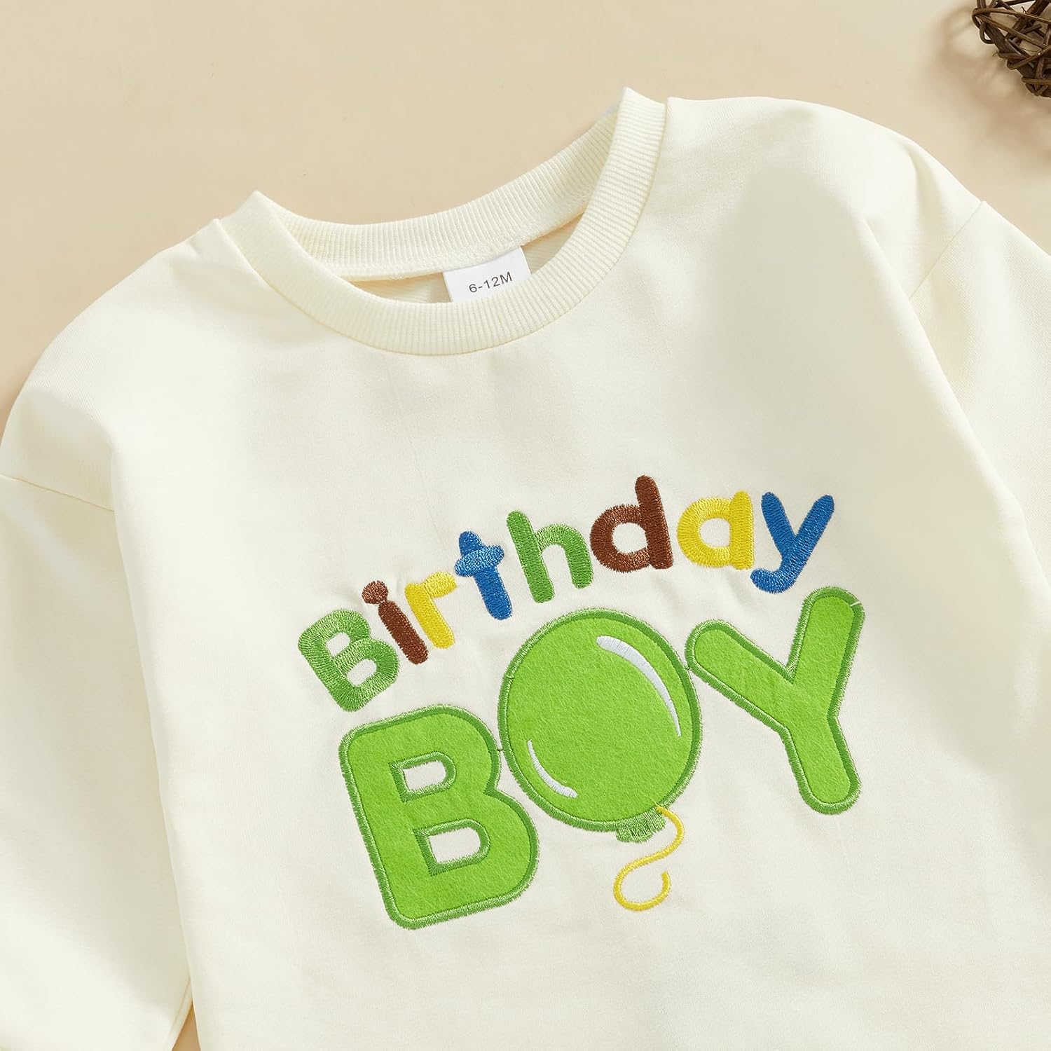 FYBITBO First Birthday Baby Boy Outfit Birthday Boy Bubble Romper Long Sleeve Bodysuit Fall 1st Birthday Outfit Boy Clothes - Image 5