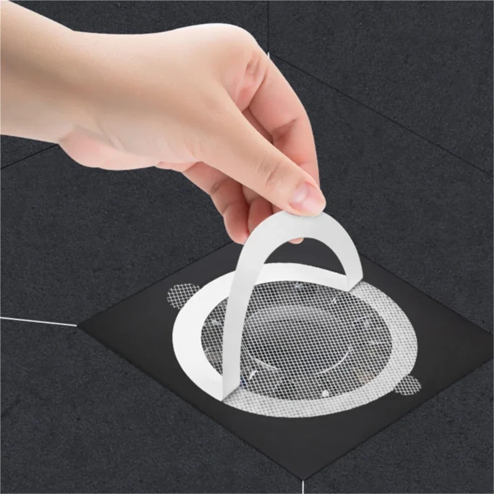 10-100 Pegatinas for desagüe de Suelo, atrapapelos for Ducha, Bloqueador Fregadero, Filtro Malla for bañera para Fregadero Cocina BañO(Circle-11cm-50PCS)