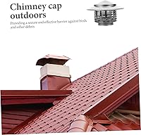 Vista 8 de Cabilock Sombrero de chimenea Cubierta de ventilación de chimenea Tapa de chimenea de acero inoxidable Tapa de chimenea Protector de puerta Cubierta