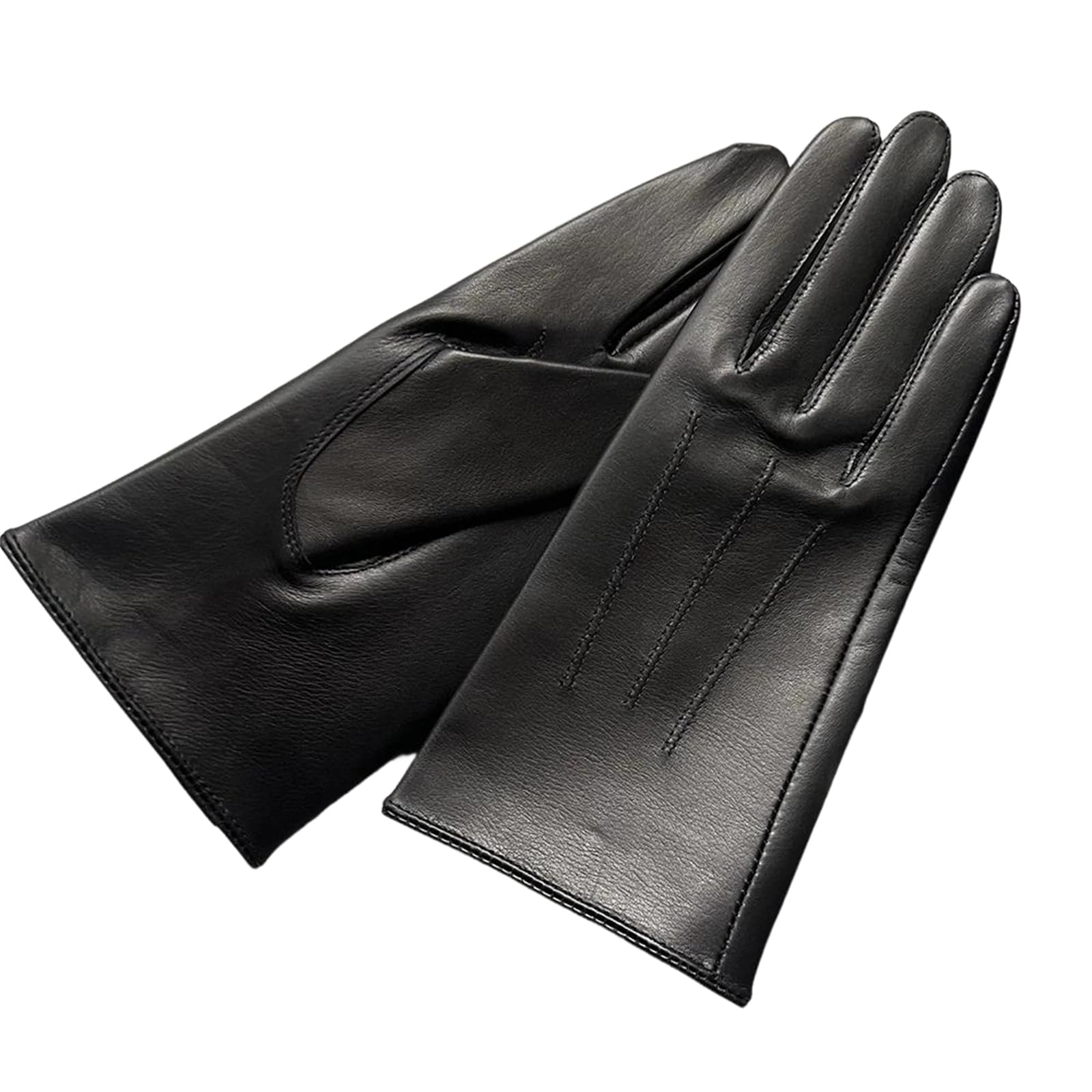 Guantes unisex de piel de vaca auténtica para hombre, de una sola capa, sin forro, para invierno, conducción, motocicleta