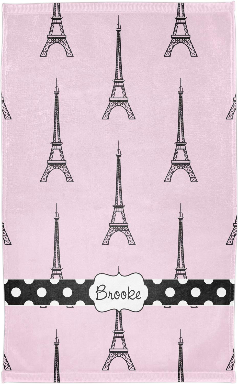 RNK Shops Personalized Eiffel Tower Finger Tip Towel - Full Print
