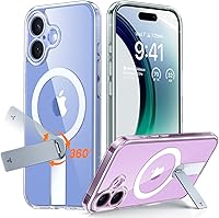 Vista 10 de TORRAS Funda magnética con soporte de 360° para iPhone 16, protección completa de la cámara, compatible con MagSafe, protección contra caídas