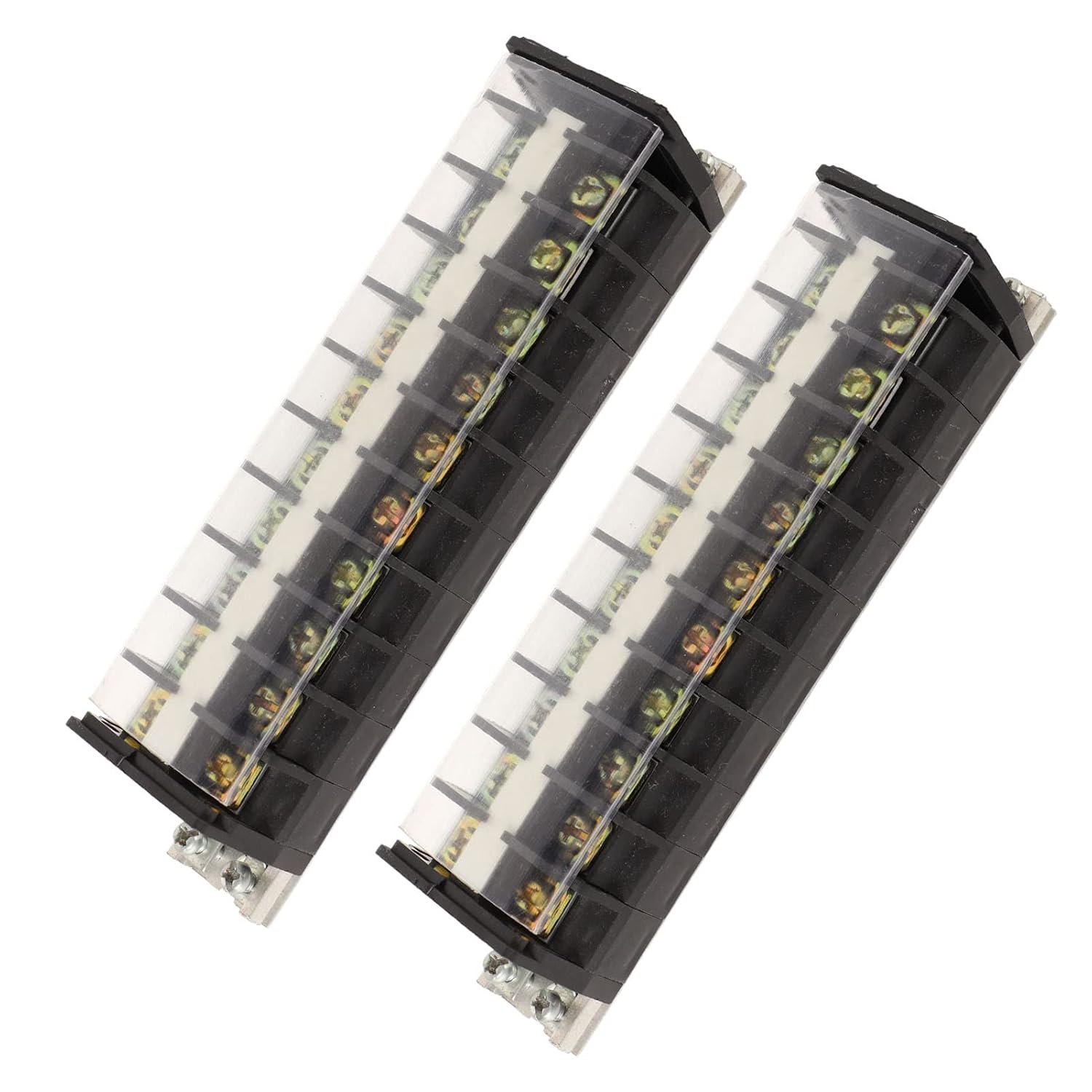 Amazon.co.jp ワイヤーバリアブロック、660V 30A 透明カバー防水ワイヤーターミナルブロック 2PCS (T3010