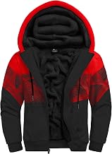 GEEK LIGHTING Men's Waffle Knit Fleece Lined Full-Zip Hoodie | Plush Lining, Warm Outerwear, for Winter Outdoor And Casual Cold Weather