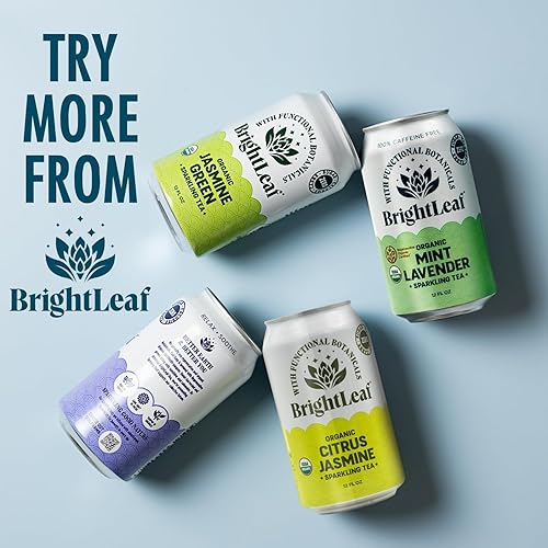 Miniatura 8 de BrightLeaf Regenerative Organic Sparkling Chamomile Lavender Tea  Cero azúcar y cero calorías  Bebida de té verde orgánico  Ingredientes que