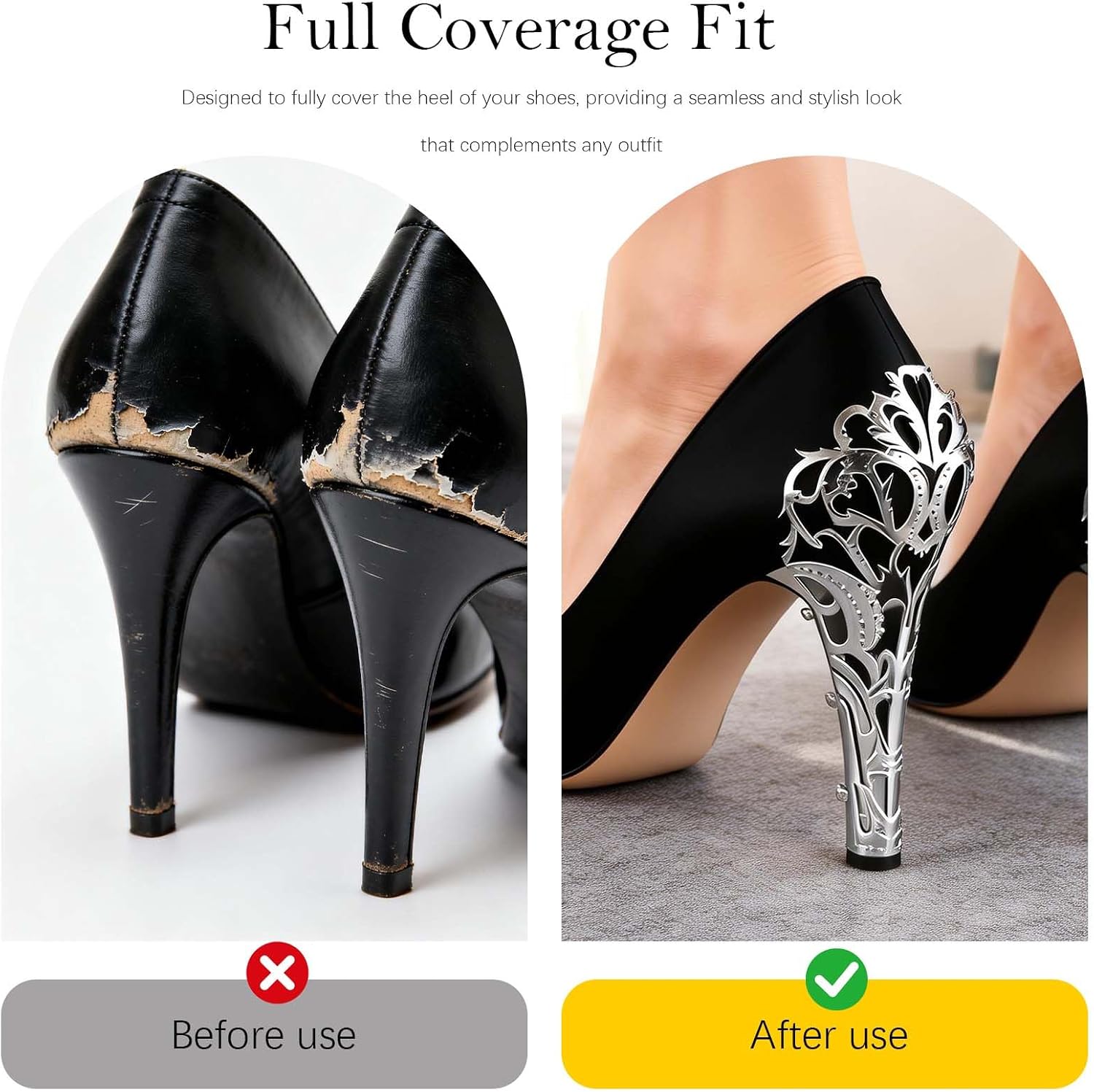 Hollow Out Alloy Shoe Heel Decoration for Bridal and Wedding Shoes, Silver image 4