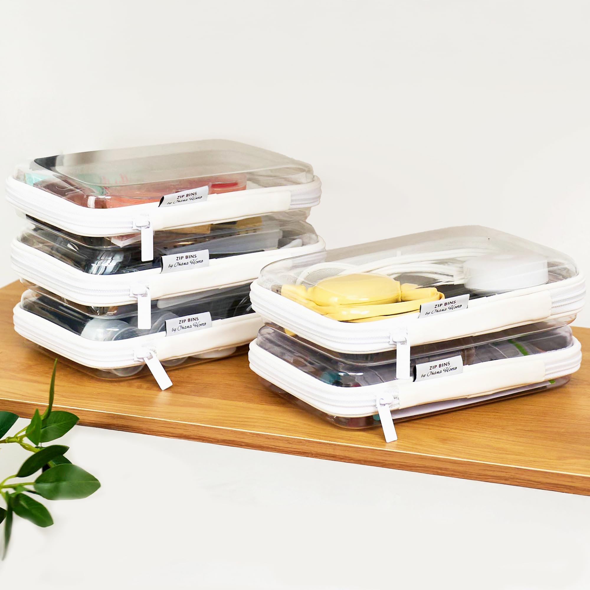 Amazon.com: Clear Zipper Pouches Hard Shell - Transparent Storage