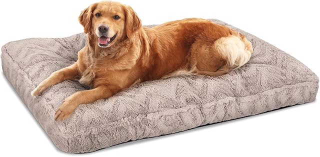 MIXJOY Extra Large Dog Bed, Waterproof Xl Dog Pillow Bed, Dog Crate Mattress Waterproof Dog Mat Mattress for Labrador, German Shepherd, Golden Retriever, 102x65x12cm