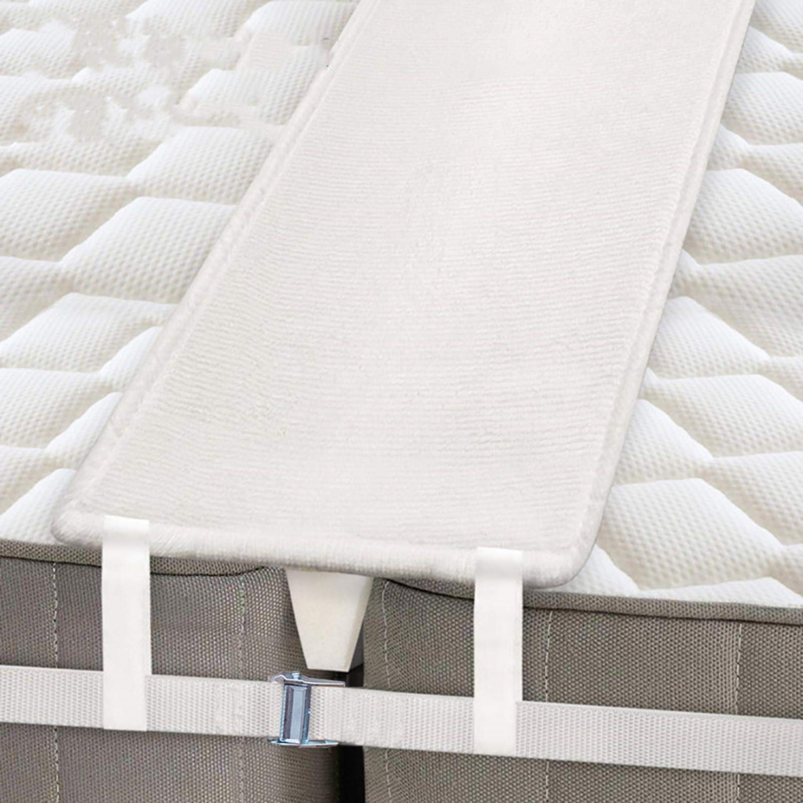 Bed Bridge Mattress Connector Twin to King Converter Foam Filler Pad with Two Single Mattress Extender Straps for Guests Family Hotel