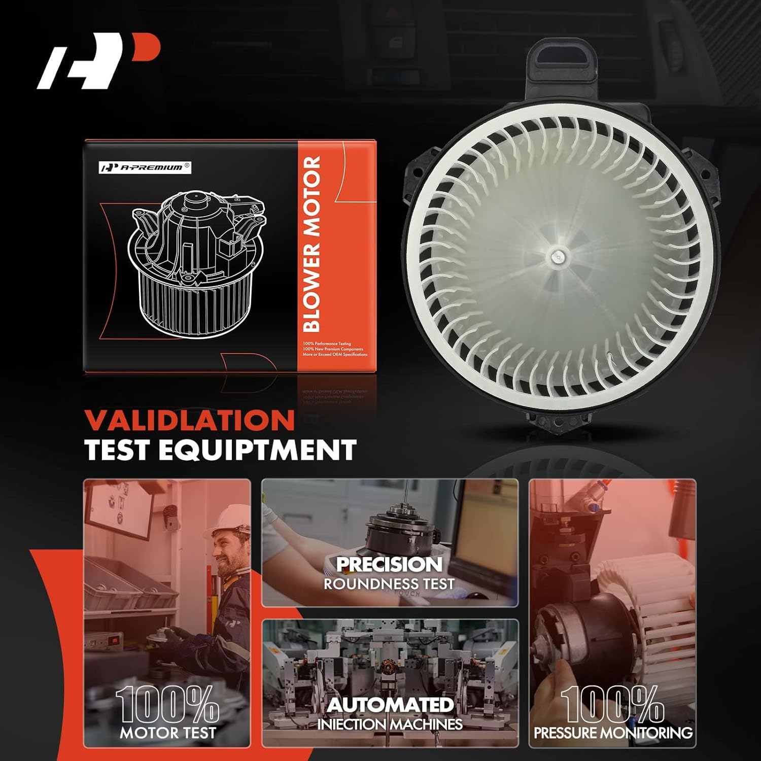 A-Premium Front HVAC Heater Blower Motor Compatible with Toyota Camry 2007-2017, 4Runner 2010-2023, Highlander, Venza & Lexus ES350, ES300h & Dodge Journey, with Fan Cage