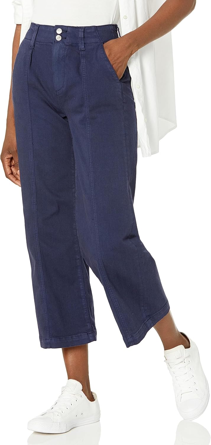 PAIGE Women's Brooklyn Crop Wide Wb Dbl Btn