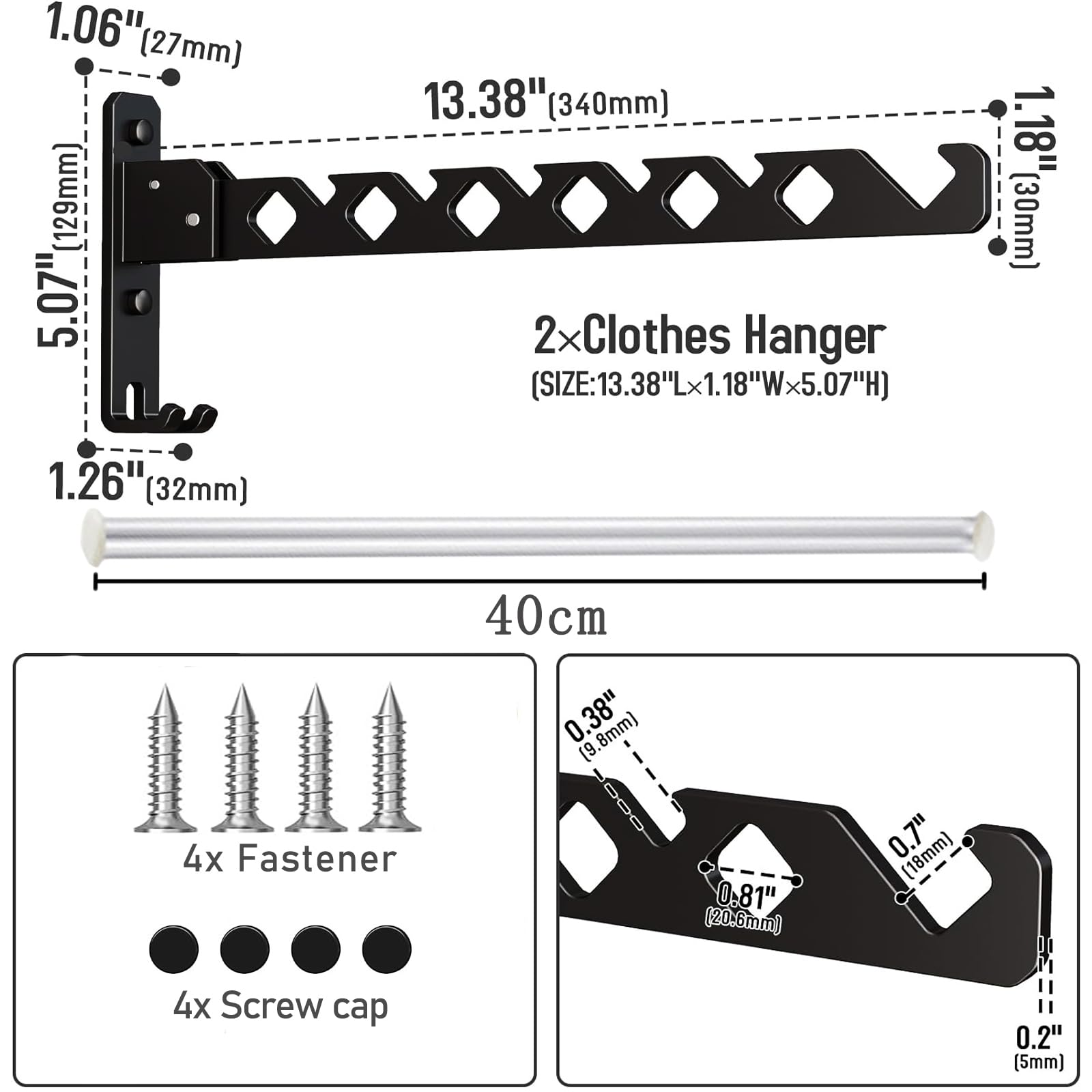 Lot De 8 Crochets Muraux Pliables En Aluminium - Charge Max 15 Kg, Design Pliable à 90° - Pour Porte, Mur, Rangement Clés, Serviettes, Sacs...