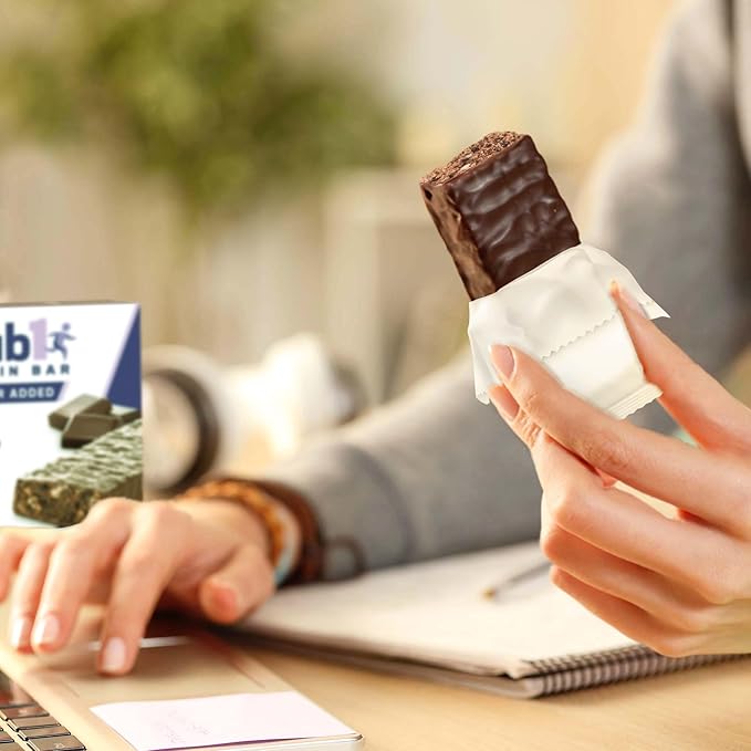 Grab1 Barritas de Proteína sin Azúcar, Chocolate Oscuro (Pack de 3 = 12) miniatura 4
