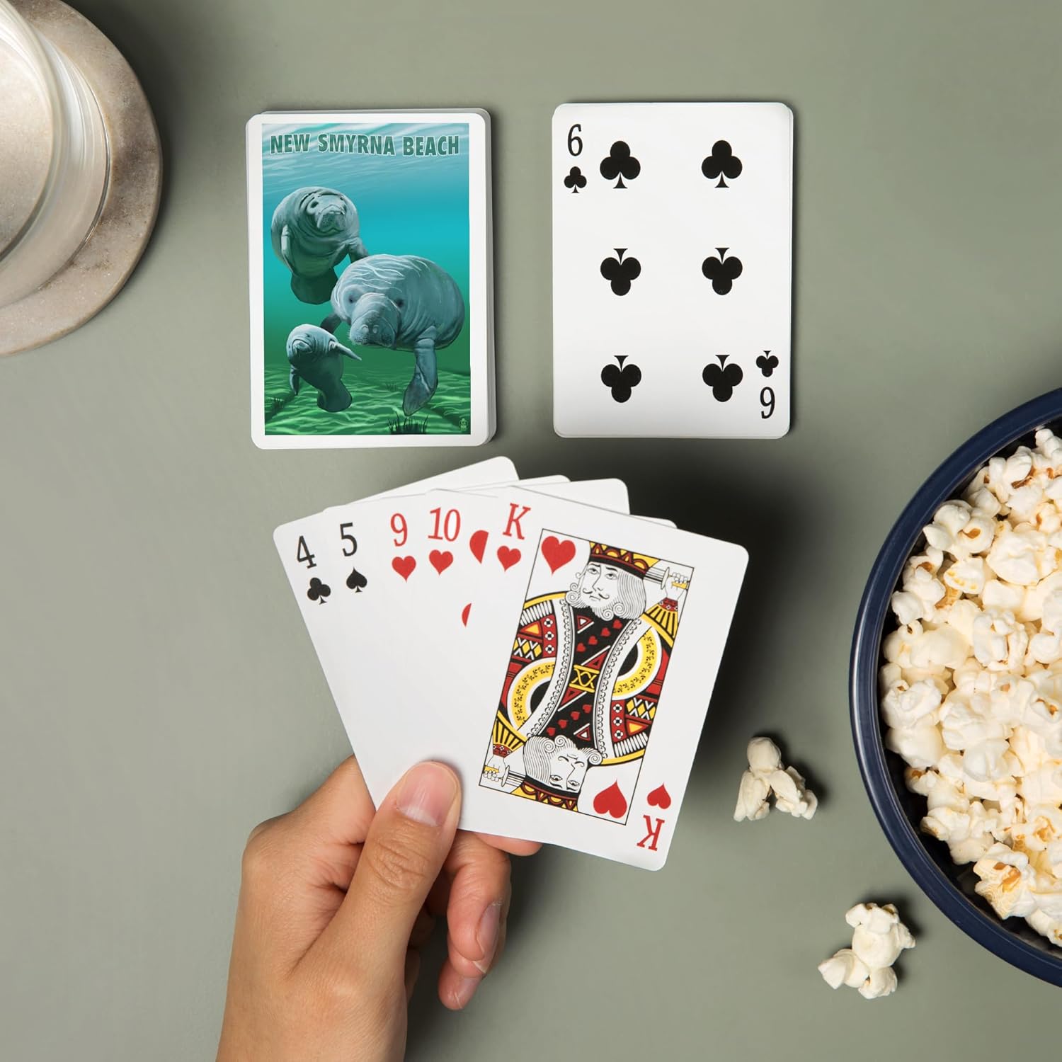 Lantern Press New Smyrna Beach, Florida, Manatees, 52 Playing Cards for Adults, Poker Size Card Deck