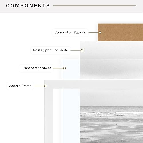 Miniatura 7 de MCS Gallery Foundation - Marco de póster, marco de fotos para arte de pared, blanco, 16 x 24 pulgadas, individual