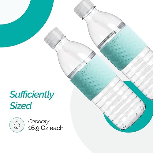 Miniatura 7 de Copco Hydra Botella de agua reutilizable de Tritan con tapa resistente a derrames y funda antideslizante, 16.9 onzas, color azul huevo de Robin,