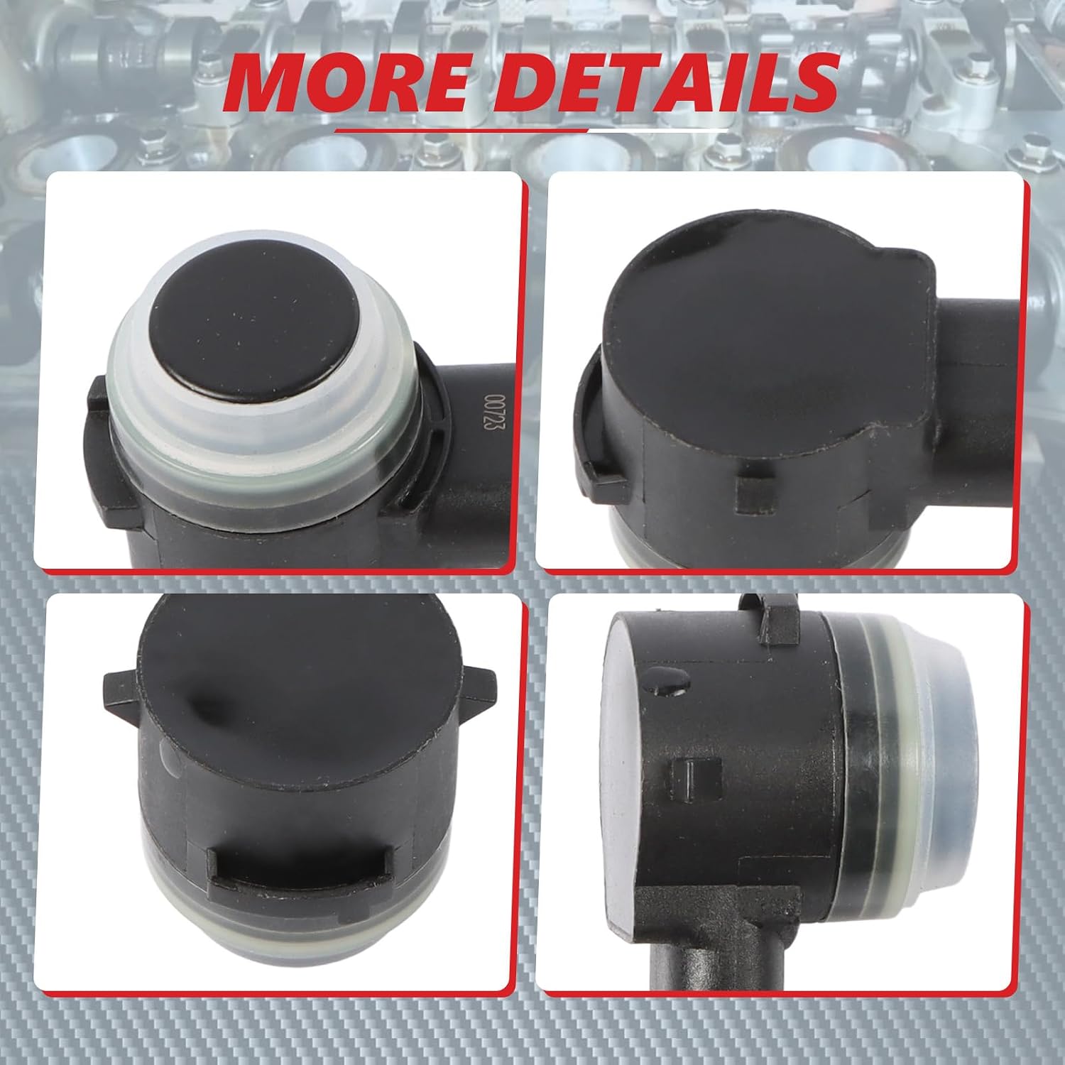 4Pcs Parking Side Sensor Front & Rear Bumper 1127503-12-C Fits for Tesla Model 3/Y