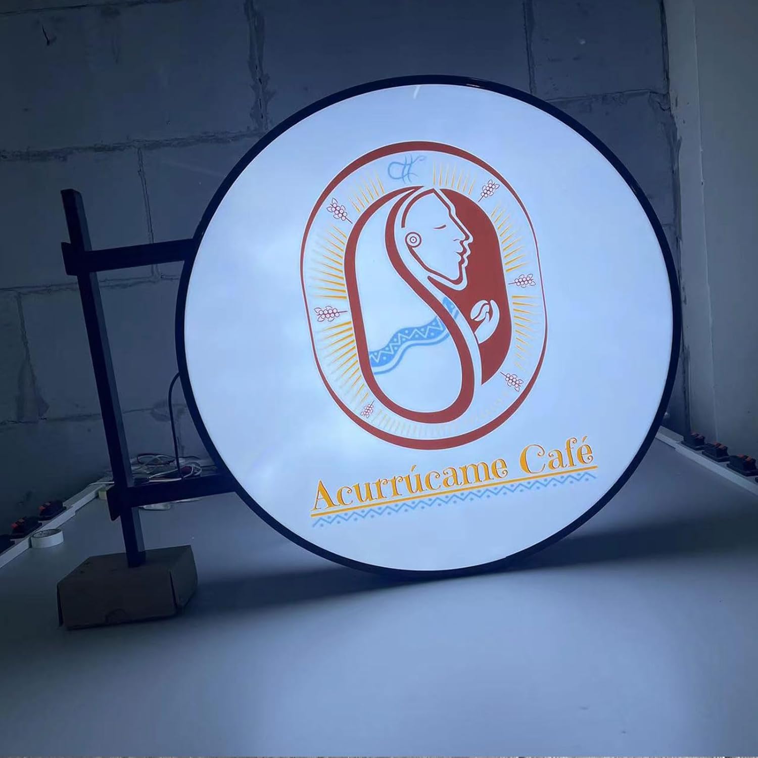 Led Advertising Light Box Sign Double Sided Outdoor Round