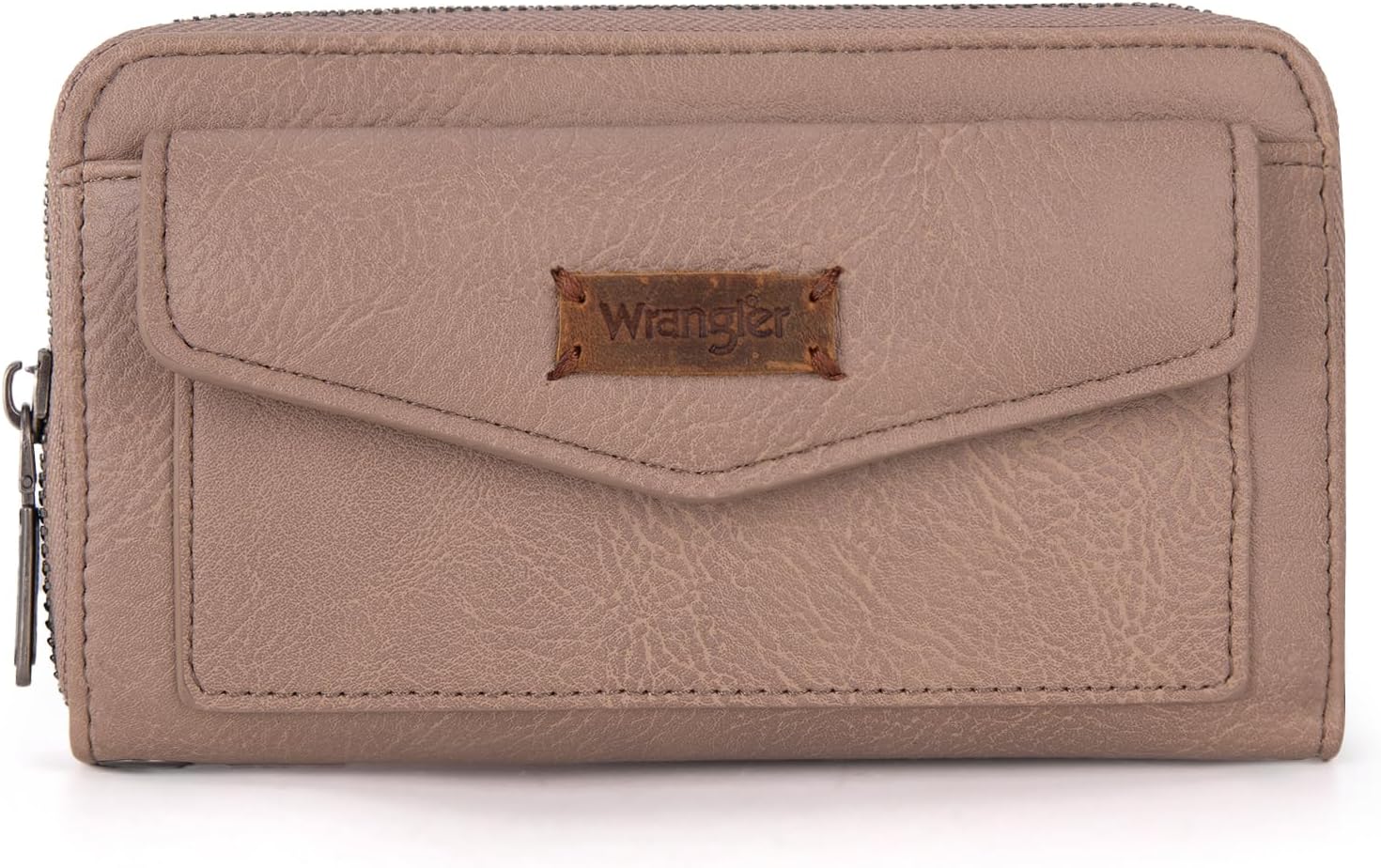 Montana West Wrangler Large Capacity Wallets Women with Wristlet and Metal Smooth Zipper