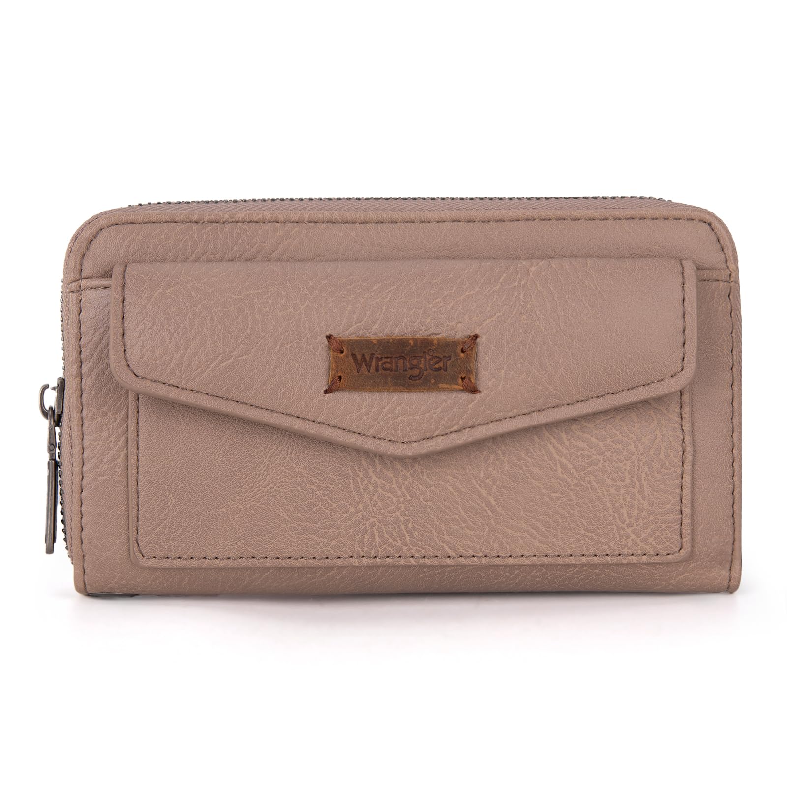 Montana West Wrangler Large Capacity Wallets Women with Wristlet and Metal Smooth Zipper