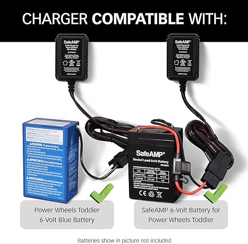 Miniatura 3 de Cargador de repuesto con certificación UL de 6 voltios para ruedas eléctricas Fisher-Price para modelos de batería azul para niños pequeños