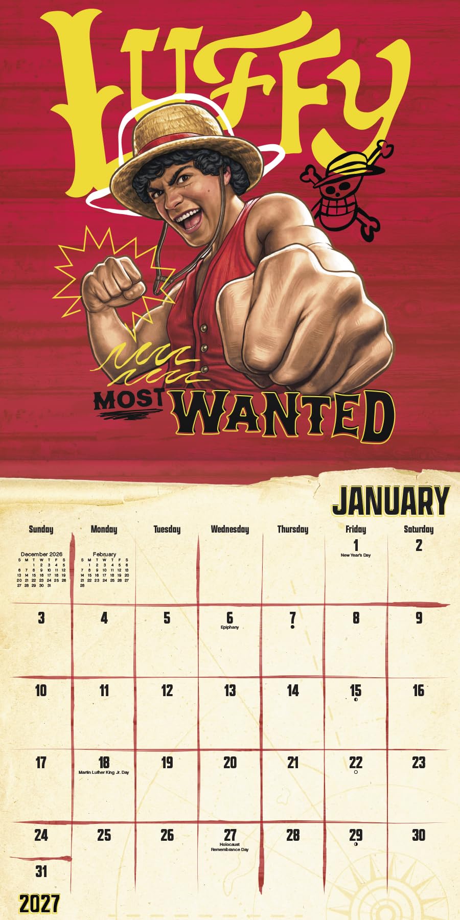 2027 Netflix One Piece: Season 2 Wall Calendar