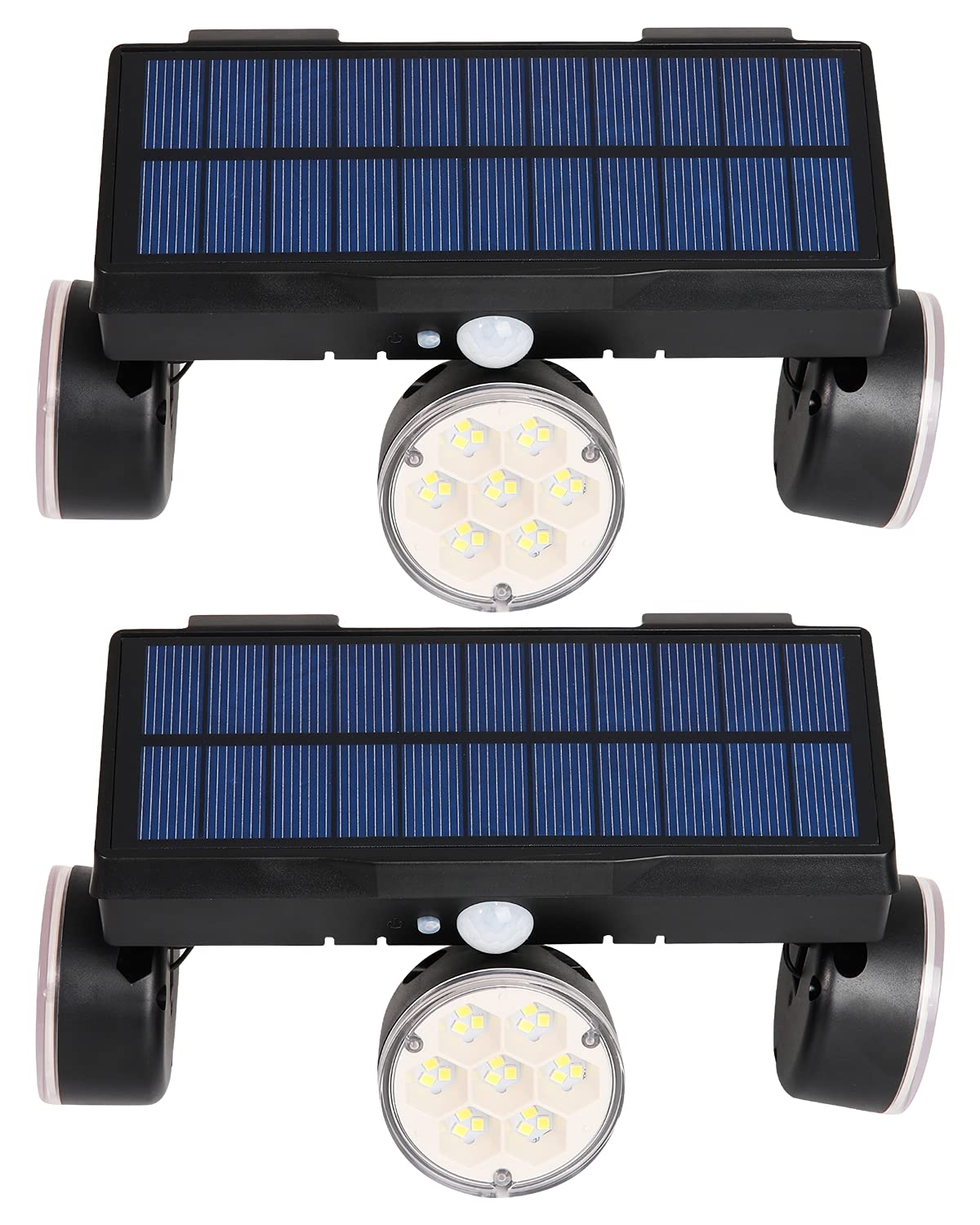 63LEDs Solar Flood Lights,Cusstar Motion Sensor Outdoor Lights with 360° Rotatable Lighting Angle,Wi