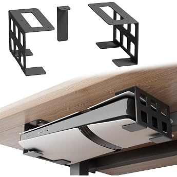 sciuU Horizontal Underdesk Mount/Vertical Wall Mount Compatible with PS5 Pro Digital PS5 Slim Digital Xbox Series S Xbox One - Console Mount for Wall/Desk