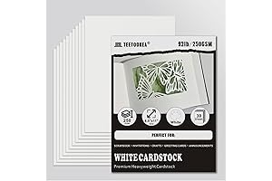 30 White Cardstock Sheets, Thick, Durable 8.5x11, Smooth Heavyweight Printer Paper