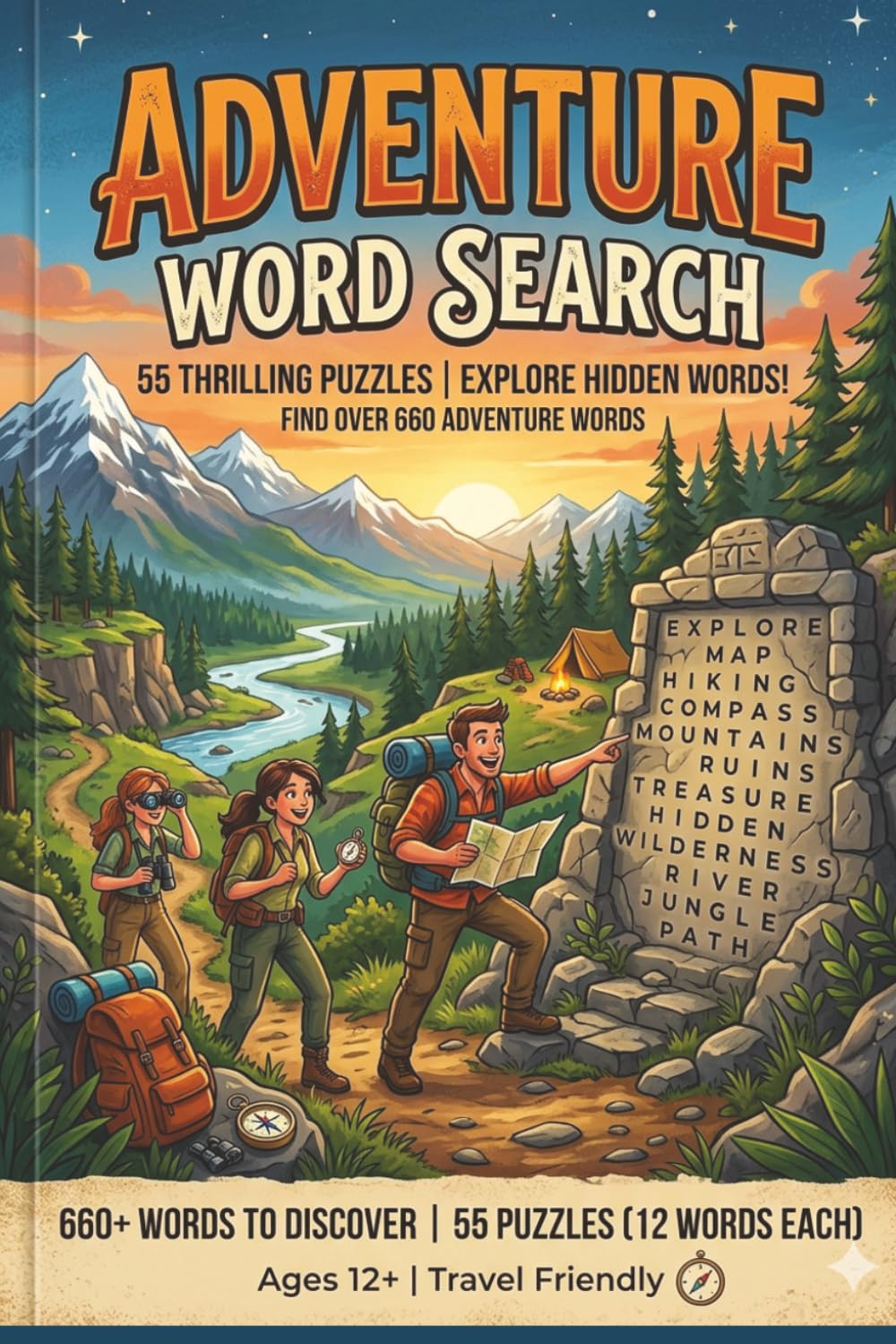 Adventure-Themed Word Search: Explore, Discover, Solve: Exciting Word Search Puzzles Packed with Adventure, Discovery, and Exploration | 6x9 Inches, ... Solutions | A Perfect Gift for Puzzle Lovers