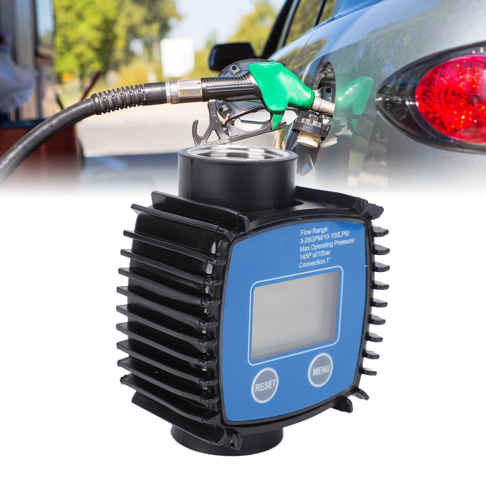 KIMISS Contalitri Digitale da 32 Mm per Acqua, Gasolio, Benzina - 120 L/min, 20 Bar, Ideale per Uso Domestico e Industriale