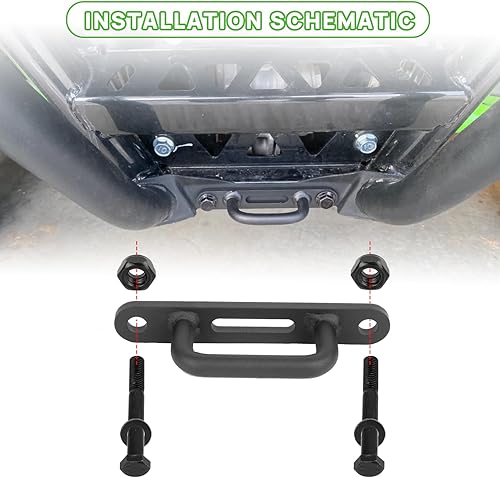 Miniatura 2 de Gancho de remolque delantero y trasero, psler UTV Gancho de remolque resistente para accesorios Teryx KRX 1000 2020-2025 2020 2021 2022 2023 2024