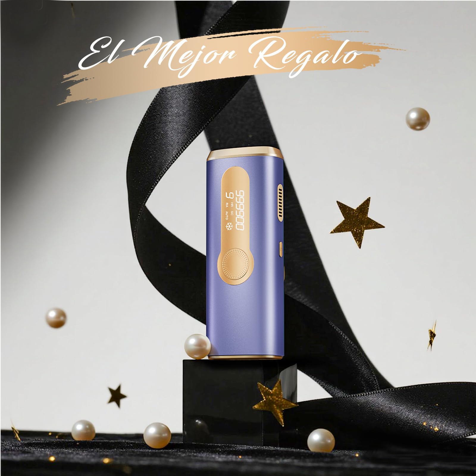 Depiladora Laser IPL con Refrigeración, Innovadora Función 3 en 1, 9 Niveles de Energía, 999,900 Flashes, Depiladora Luz Pulsada Indolora para Todo el Cuerpo,Violeta