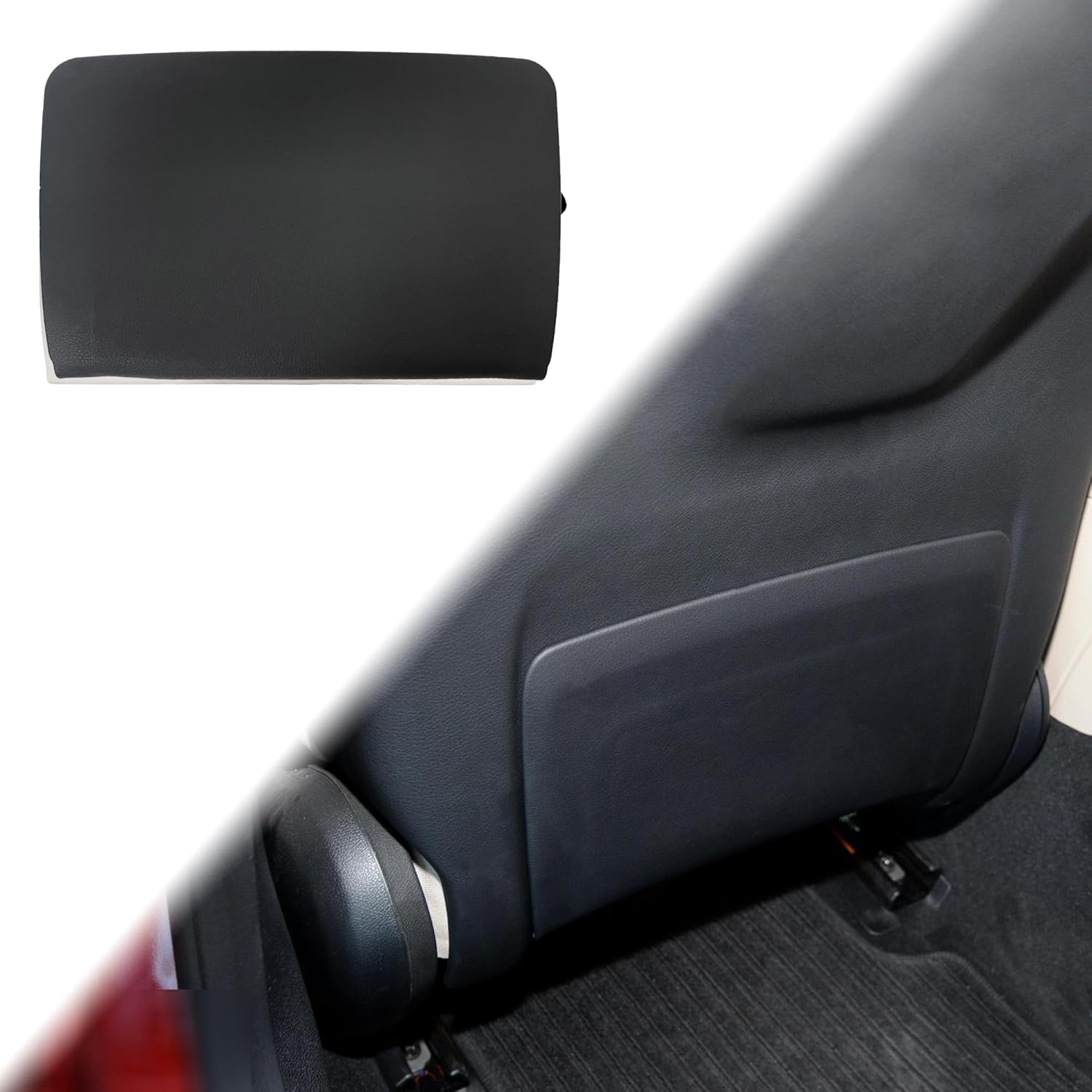 Leather Back Seat Pocket Panel Cover Storage Organizer Backrest Replacement for Mercedes Benz C Class 2014-2021/E 2016-2023/GLC 2015-2023/GLE Class 2018-2023 W205 W213 X253 W257 (Black, 1pcs)