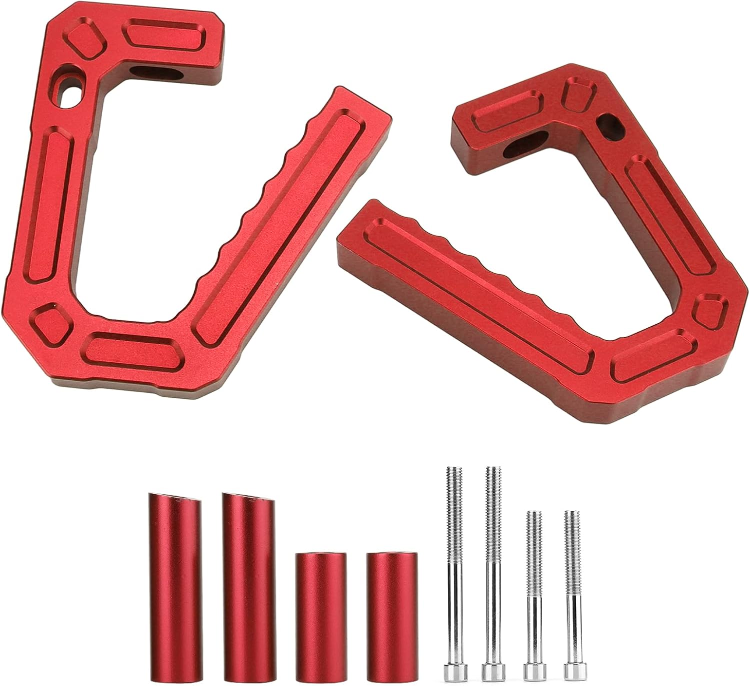 Fydun Car Road Front Grab Handle Aluminum Alloy Front Replacement for JK 2007?2018(red)