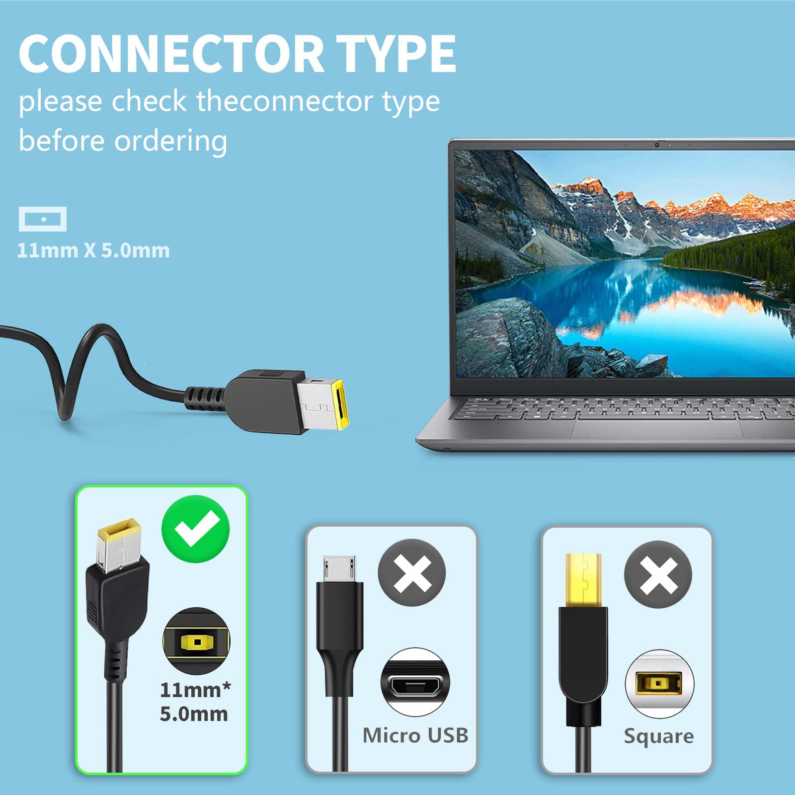 170W Laptopa Ładowarka do Lenovo Thinkpad P50 P51 P70 W540 W541 E440 E450 | T540P P15 P15V P15G T15P P1, Legion Slim 5 5i Yoga Pro 9i ThinkPad P1 P16 IdeaPad Pro 5, LOQ ADL170SCC3A 4X20S56697