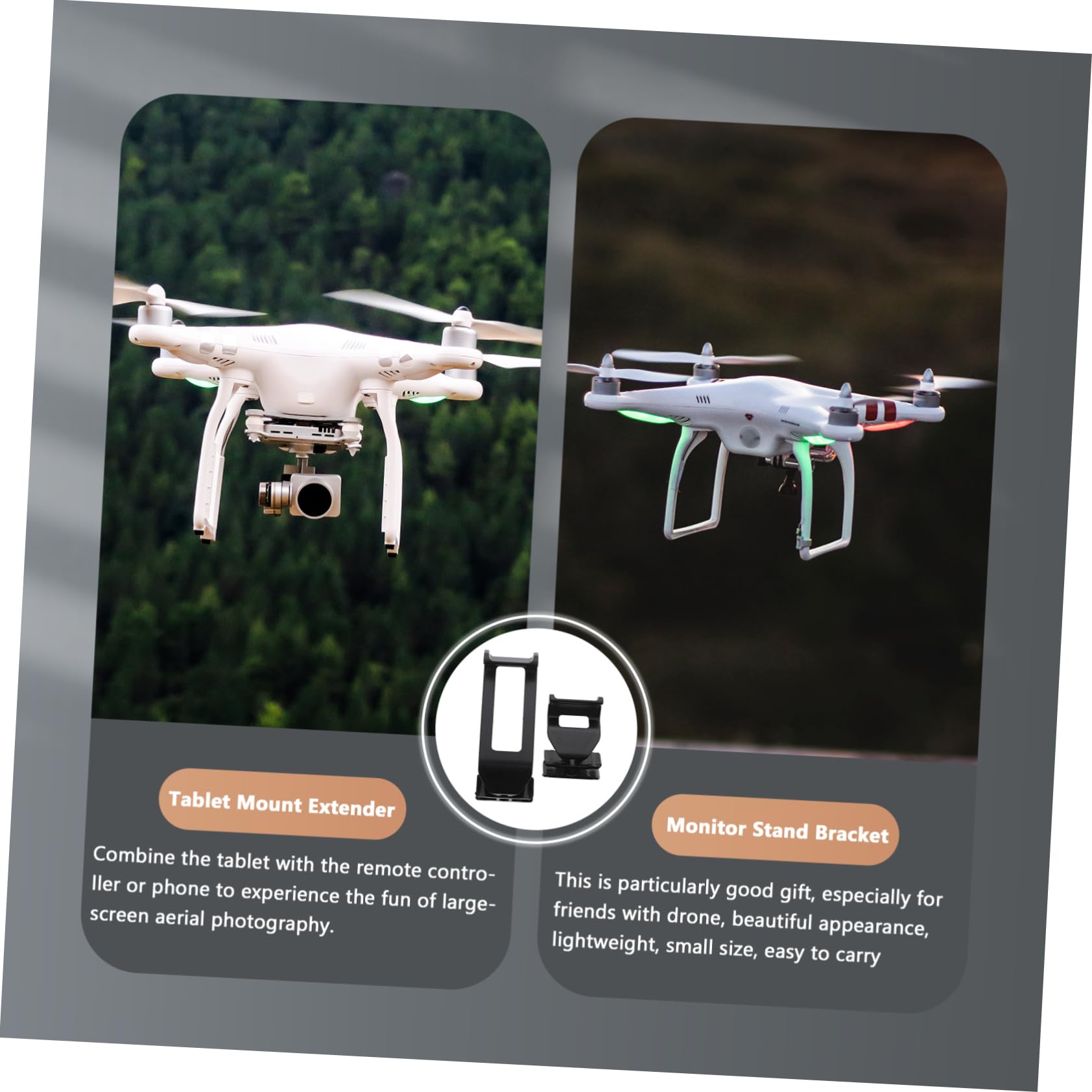 KONTONTY 1 Set Remote Control Bracket Kick Stand for Phone Drone Accessory Controller Stand Remote Controller Phone Tablet Stand Holder Cellphone Stand Tablet Kickstand Black Abs