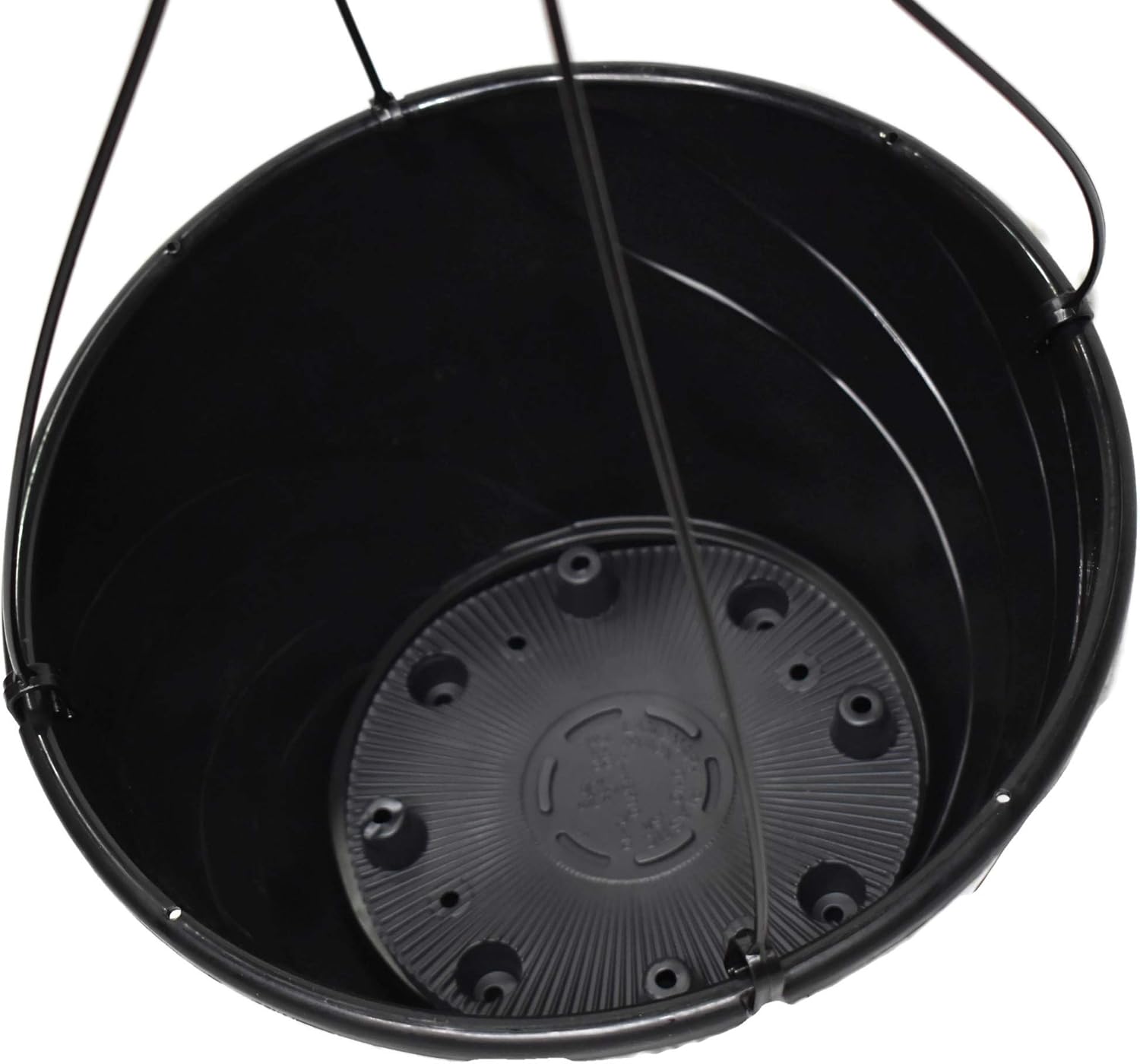 12" Diameter Black Plastic Deco Swirl Hanging Basket by Landmark Plastics (2)