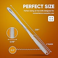 Vista 8 de Simple preading Esparcidor de mantequilla de acero inoxidable, cuchillo de mantequilla, utensilios de cocina 3 en 1 (10 juegos)