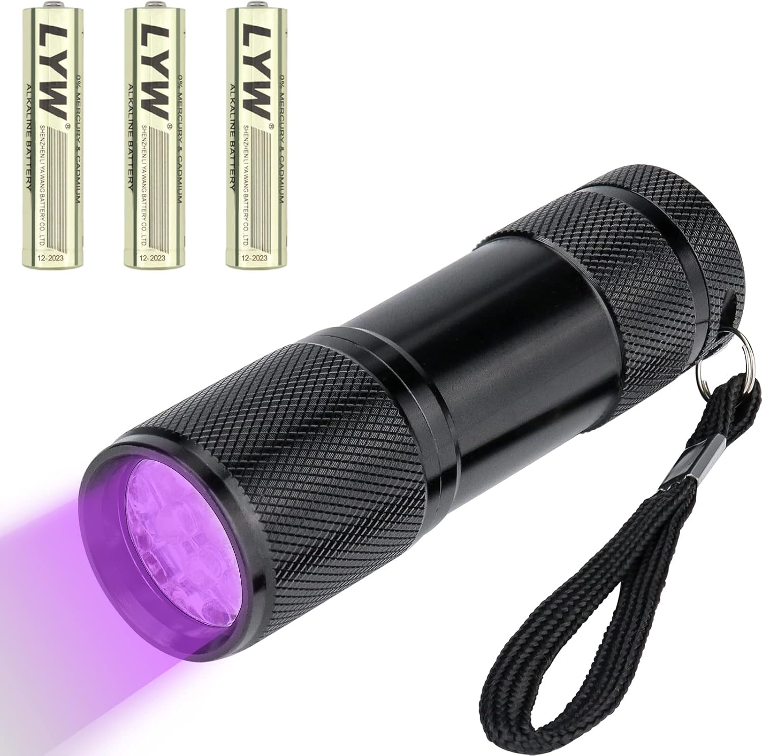 AUXHCYL UV Light Set,UV Torch 9 LED 395nm Ultraviolet Flashlight, UV