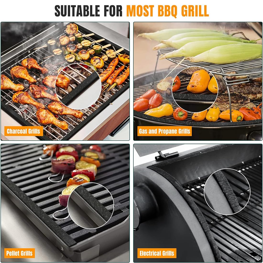 Guarnizione Termica per forni e stufe, Guarnizione Forno, autoadesiva, Lunghezza 2 Metri, Spessore 3 mm, per affumicatori e Barbecue, Resistente al Calore, per la finestrella del Forno