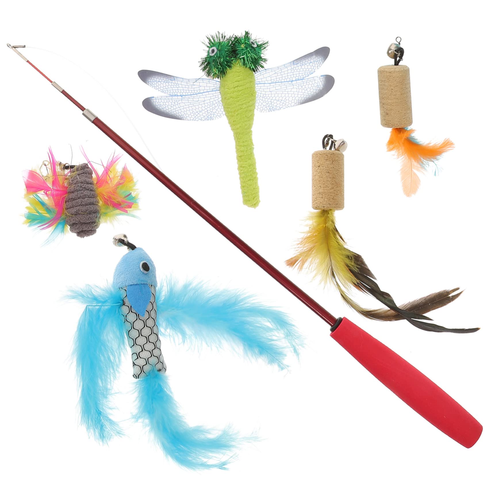 minkissy 3sets Giocattoli Per Cannette Teaser Retrattili Per Indoor e Stimolazione Del Per Gattini e Adulti