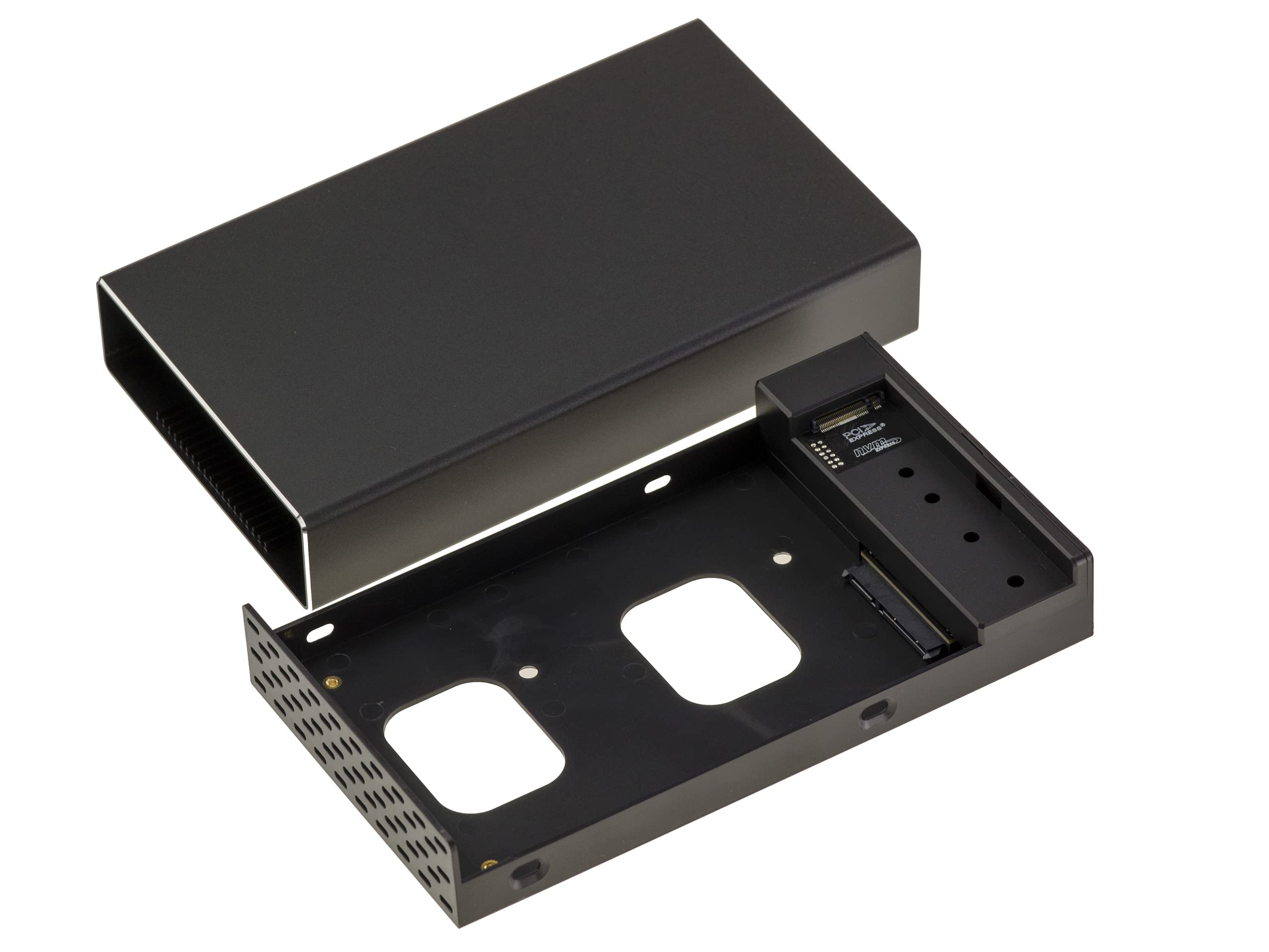 KALEA-INFORMATIQUE Boîtier USB 3.1 pour HDD SATA et SSD M.2 NVMe | Boîtier aluminium USB 3.1 10 Gbit/s compatible disques SATA 2,5"/3,5" et SSD M.2 NVMe, avec fonction de clonage.