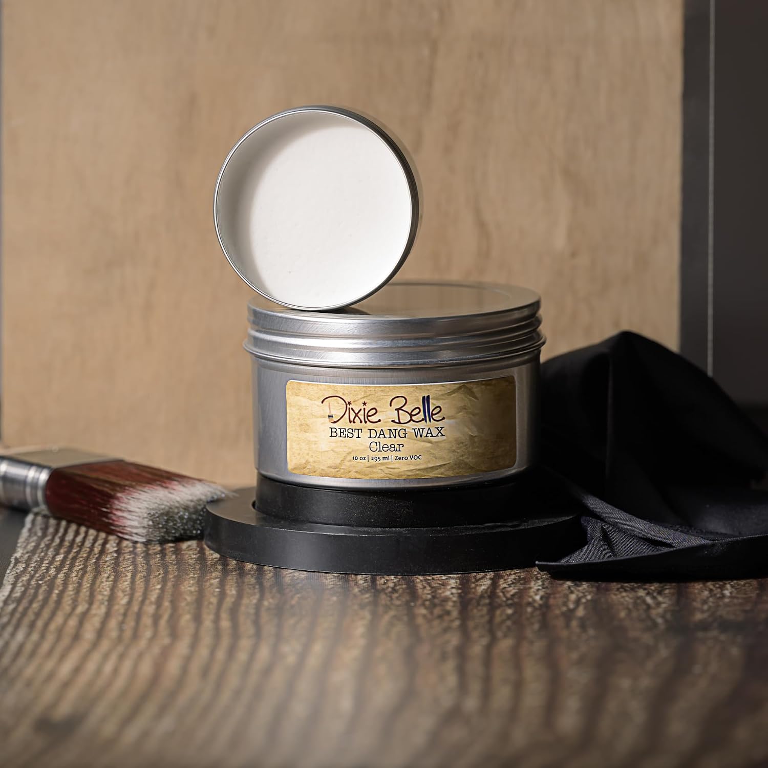 Dixie Belle Best Dang Furniture Wax - Clear (10oz) - Protective Topcoat Finishing Wax for Furniture & DIY Restoration - No VOC - Smooth, Creamy Formula