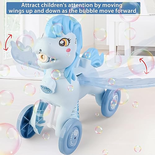 Miniatura 4 de Bubble Machine Blower Blaster Lawn Mower Maker Blue Toy Fun Portable Handheld Operate Automatic Battery Electric Outdoor Summer Birthday Best Gift
