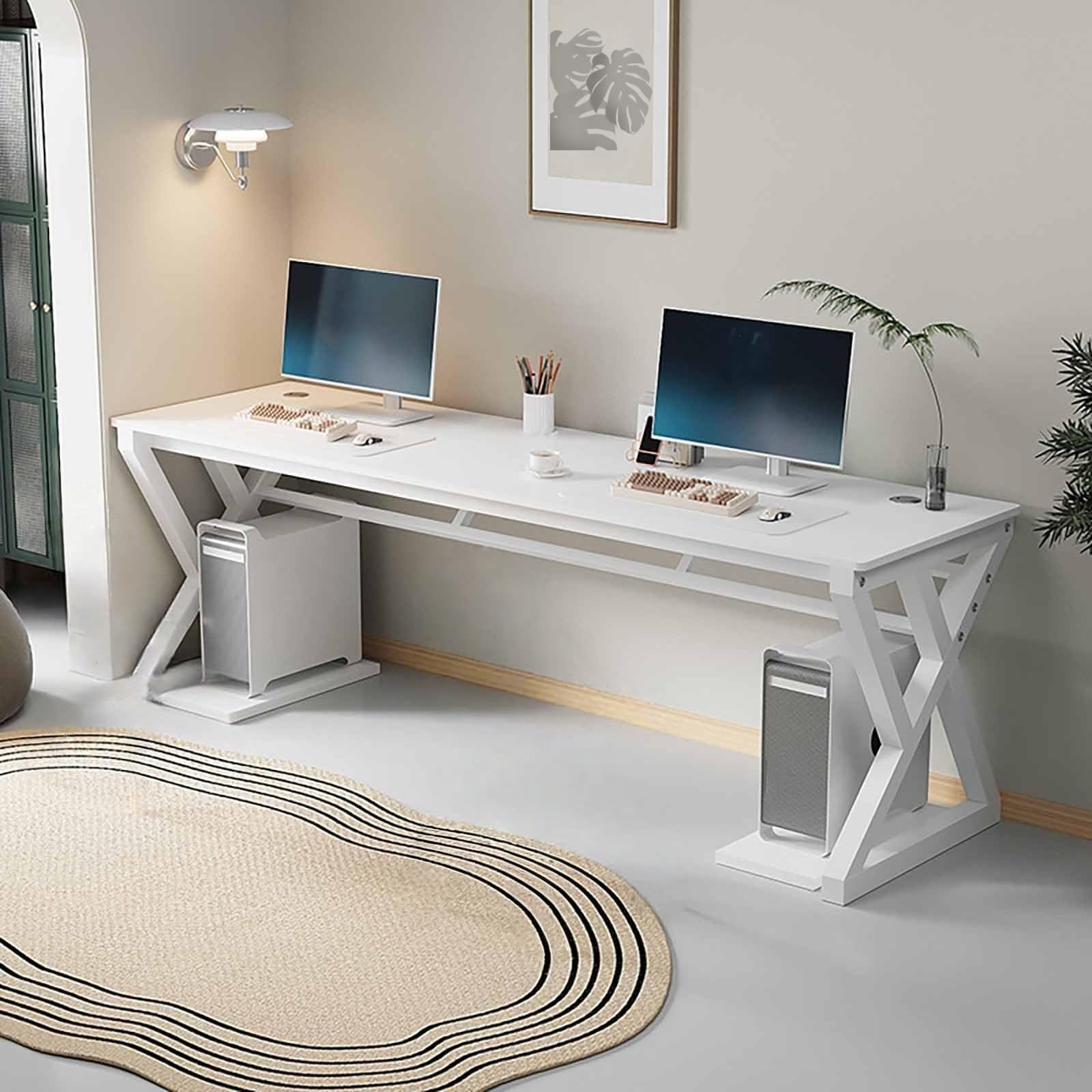 パソコンデスク 机 オフィスデスク 木製 ゲーミングデスク ホワイト デスク パソコンデスク 机 オフィスデスク 木製 ゲーミング